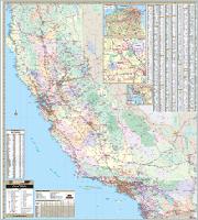 California wall map