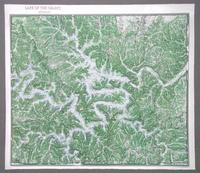 Lake of the Ozarks raised relief map