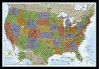 United States political wall map by National Geographic