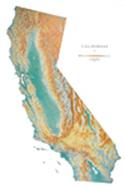 California Raven wall map