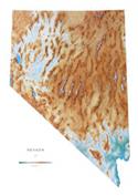 Nevada wall map