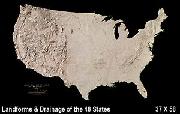 United States landforms map