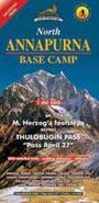 North Annapurna Base Camp hiking map