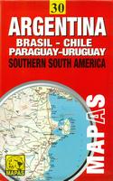 Southern South America Travel Map