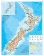 New Zealand wall map