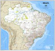 Brazil political wall map