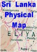 Sri Lanka physical map