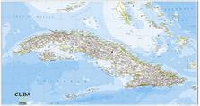 Cuba wall map