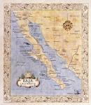 Baja California wall map