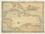 Caribbean wall map
