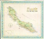 Curacao wall map