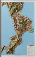 Calabria raised relief map