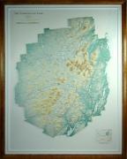 Adirondacks raised relief map