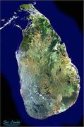 Sri Lanka satellite map