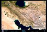 Iran satellite image poster