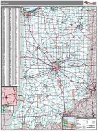 Indiana Wall Map