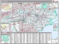 North Carolina Wall Map