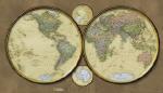 World double hemisphere map