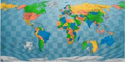 World political wall map