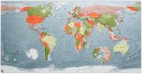 World magnetic wall map