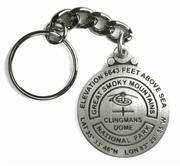 Clingman's Dome benchmark keychain