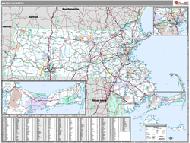 Massachuseetts Wall Map